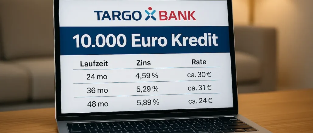 10.000 Euro Kredit bei TARGOBANK