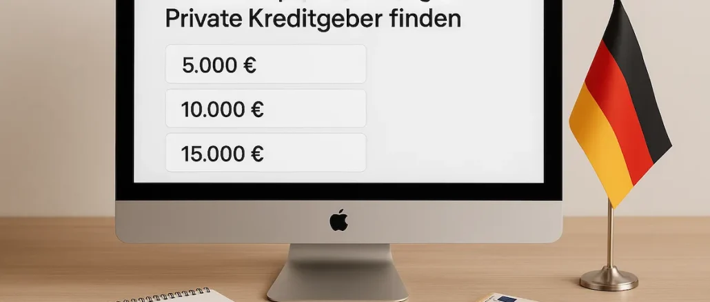 Plattform private Geldgeber | Private Kreditgeber finden