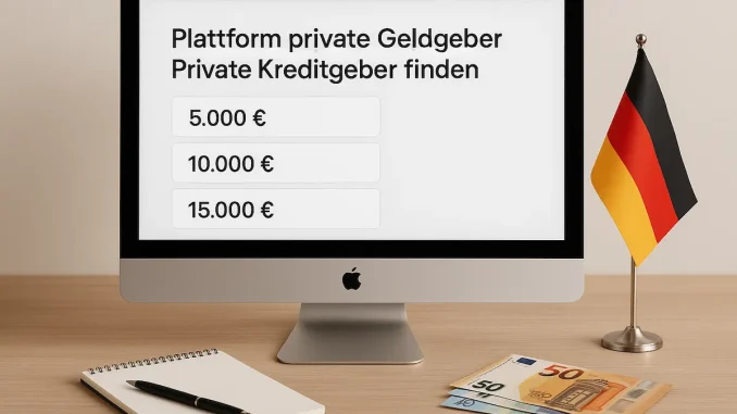 Plattform private Geldgeber | Private Kreditgeber finden