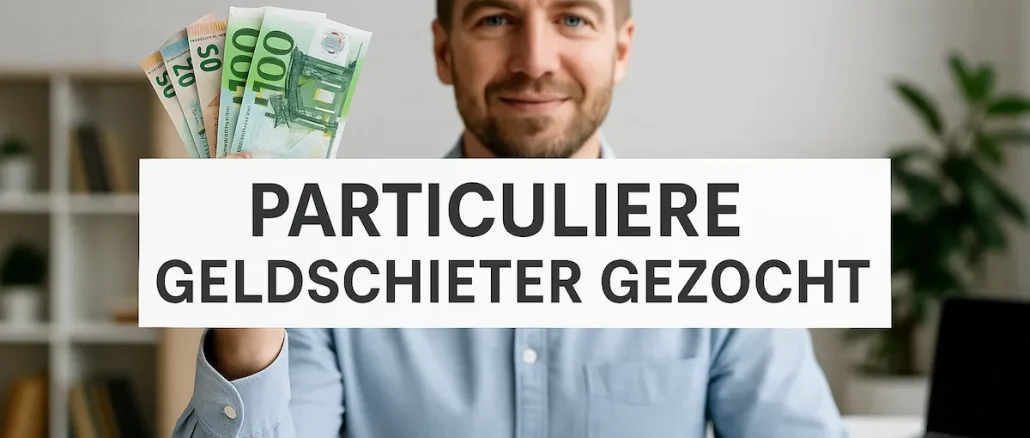 Particuliere Geldschieter Gezocht