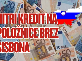 Hitri Kredit na Položnice Brez Sisbona