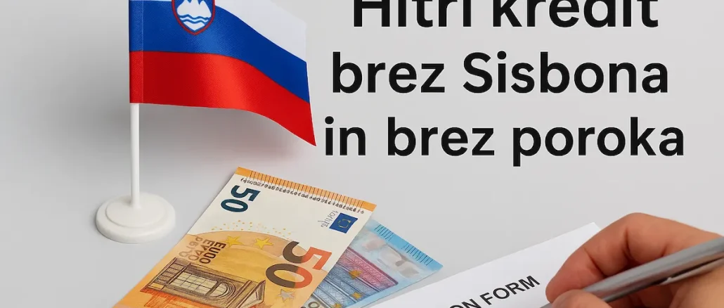 Hitri kredit brez Sisbona in brez poroka