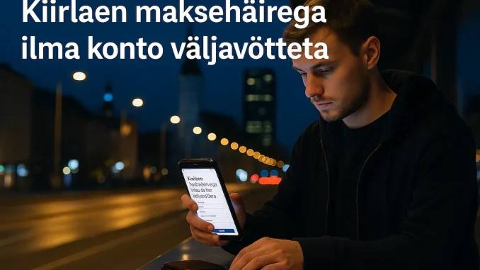 Kiirlaen maksehäirega ilma konto väljavõtteta