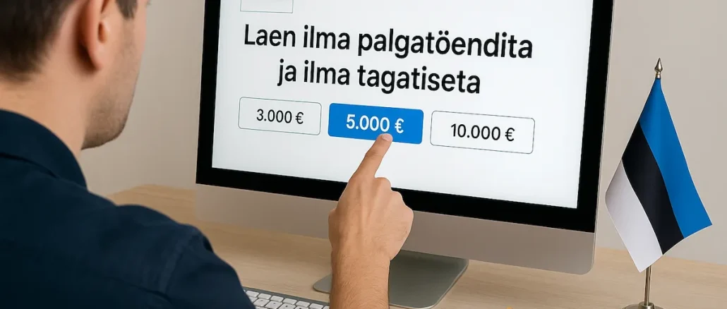 Laen ilma palgatõendita ja ilma tagatiseta
