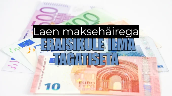 Laen maksehäirega eraisikule ilma tagatiseta