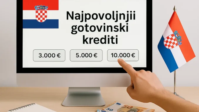 Najpovoljniji gotovinski krediti u Hrvatskoj