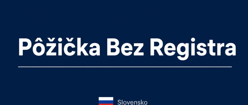Pôžička Bez Registra