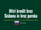 Hitri kredit brez Sisbona in brez poroka