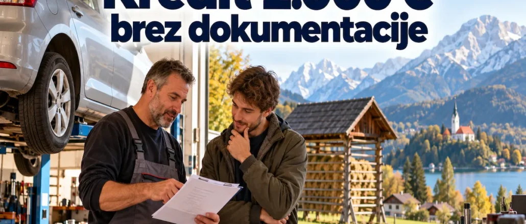 Kredit 2.000 € brez dokumentacije
