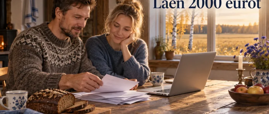 Laen 2000 eurot ilma konto väljavõtteta